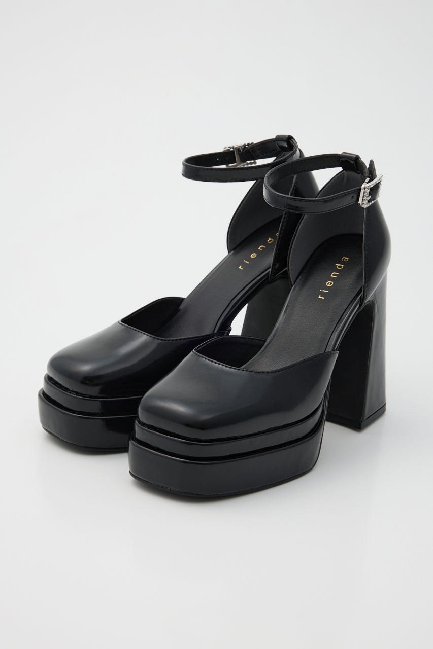 アンクルストラップパンプス BLK L