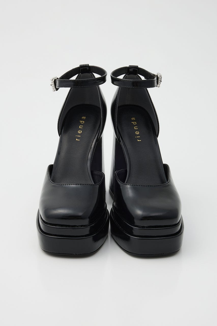 アンクルストラップパンプス BLK L