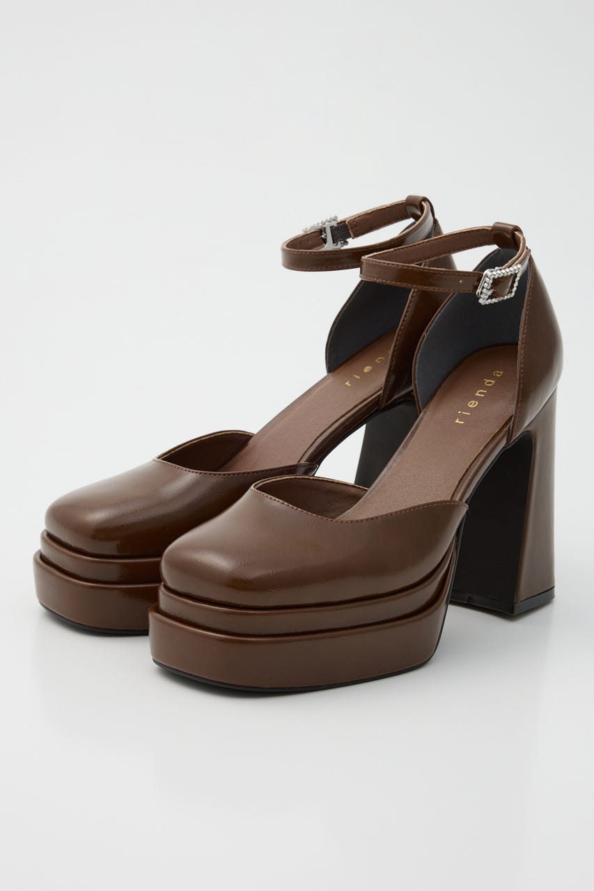 アンクルストラップパンプス BRN L