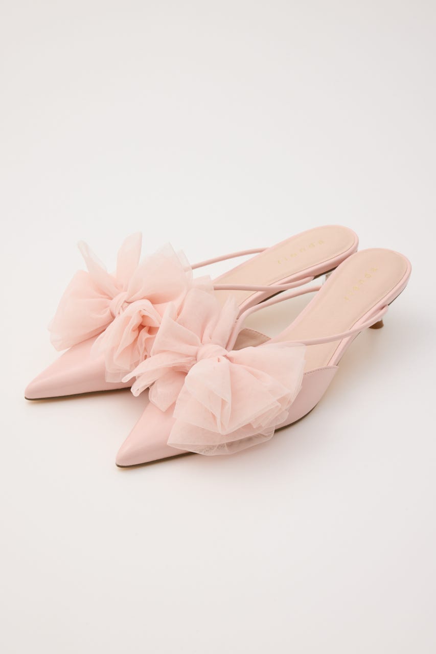 Bigリボンチュールミュール PNK L