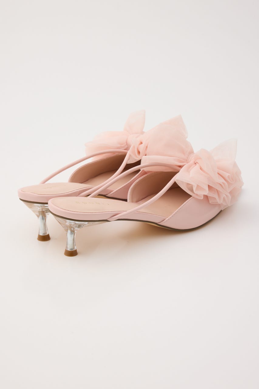 Bigリボンチュールミュール PNK L