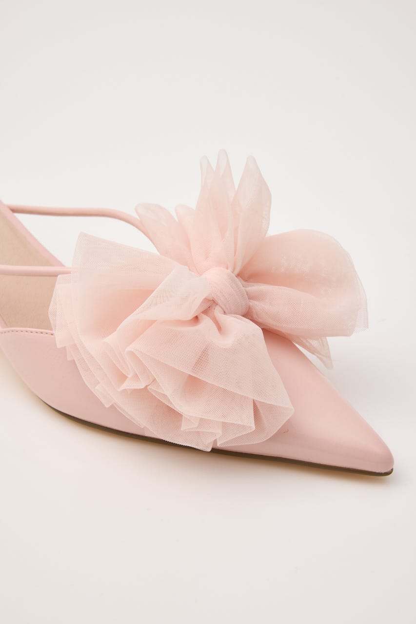 Bigリボンチュールミュール PNK L