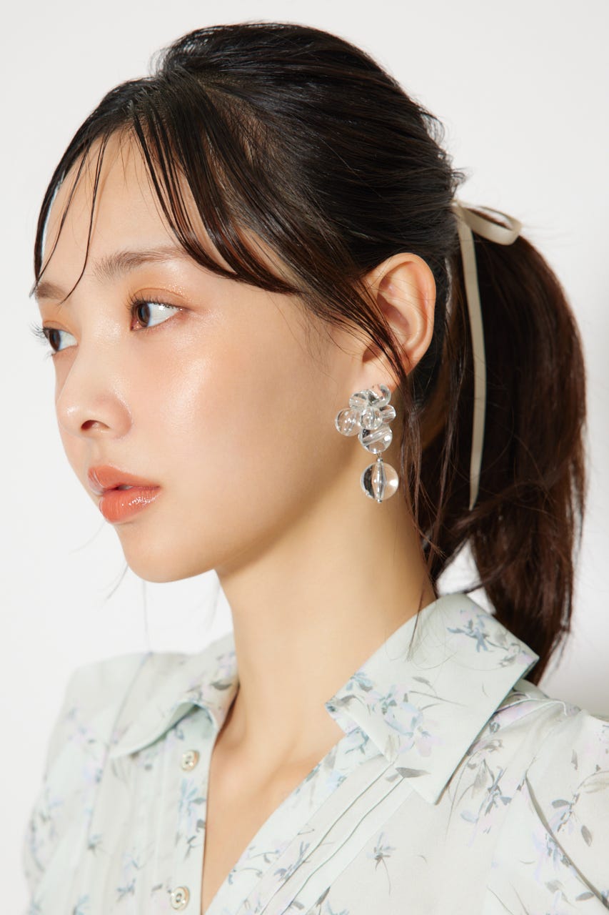 ランダムメニーフェイクパールピアス CLR FREE