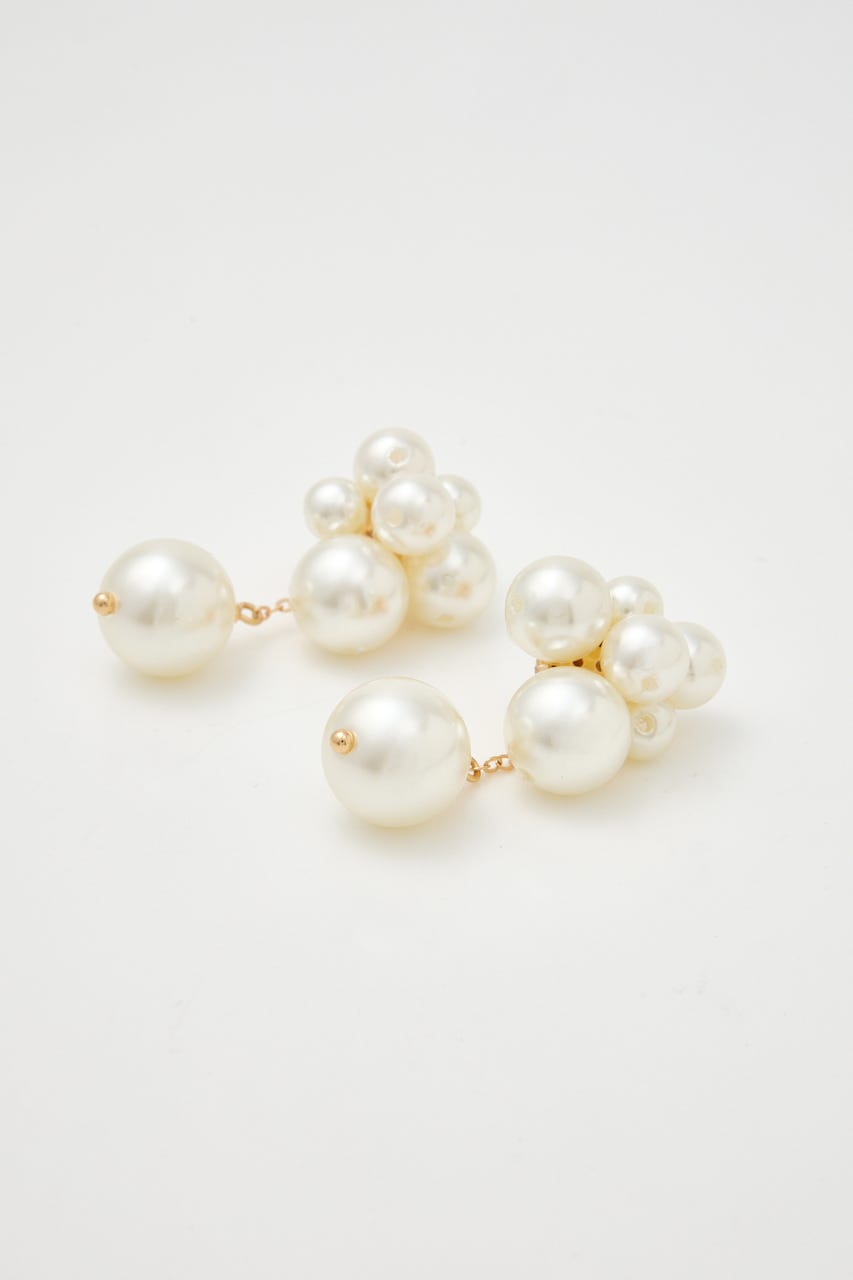 ランダムメニーフェイクパールピアス WHT FREE