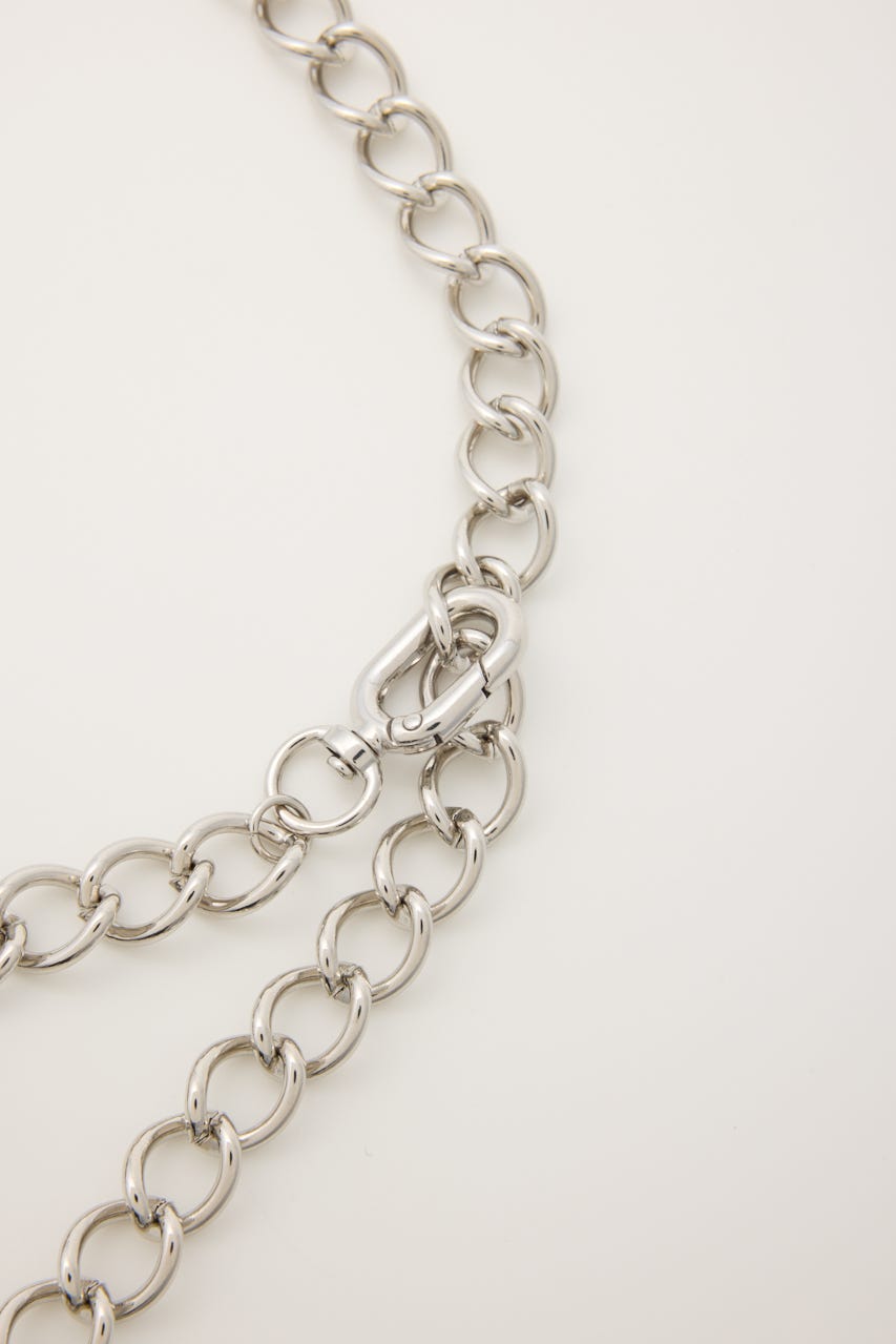 フェイクパールセットチェーンベルト SLV FREE