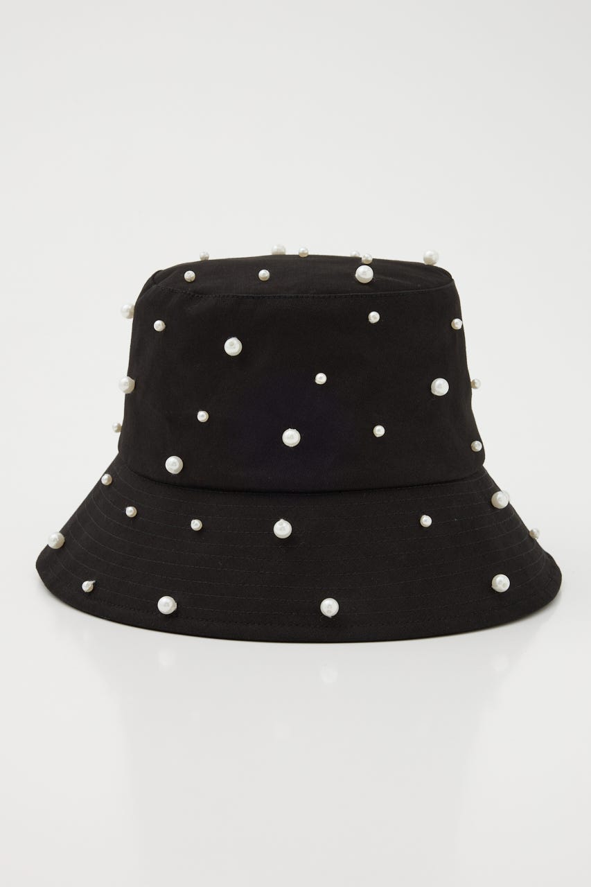 フェイクパールパケットハット BLK FREE
