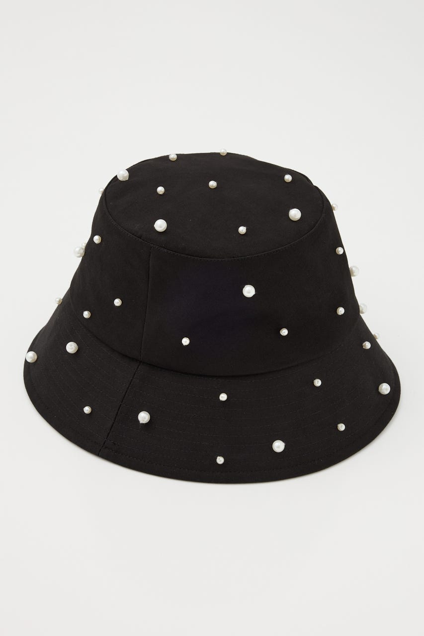 フェイクパールパケットハット BLK FREE