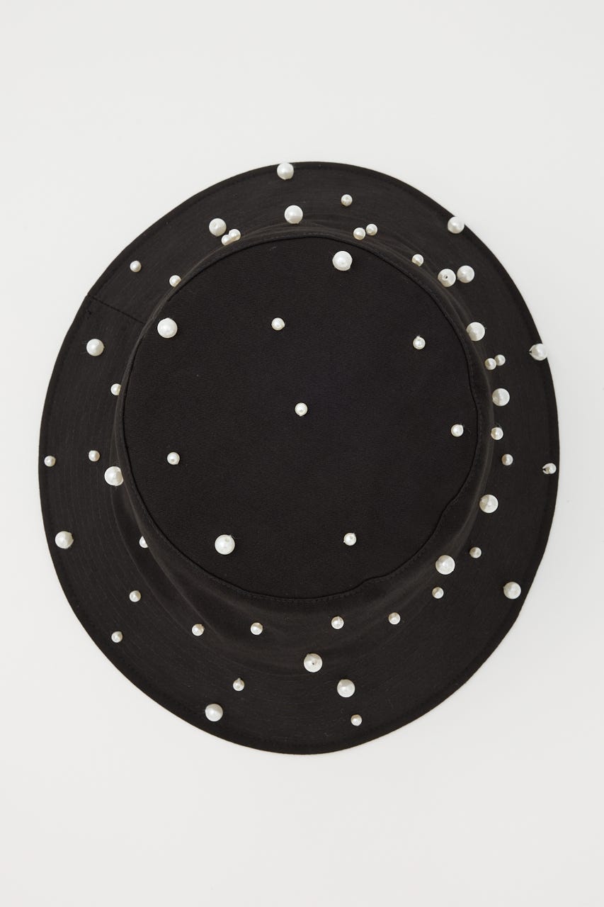 フェイクパールパケットハット BLK FREE