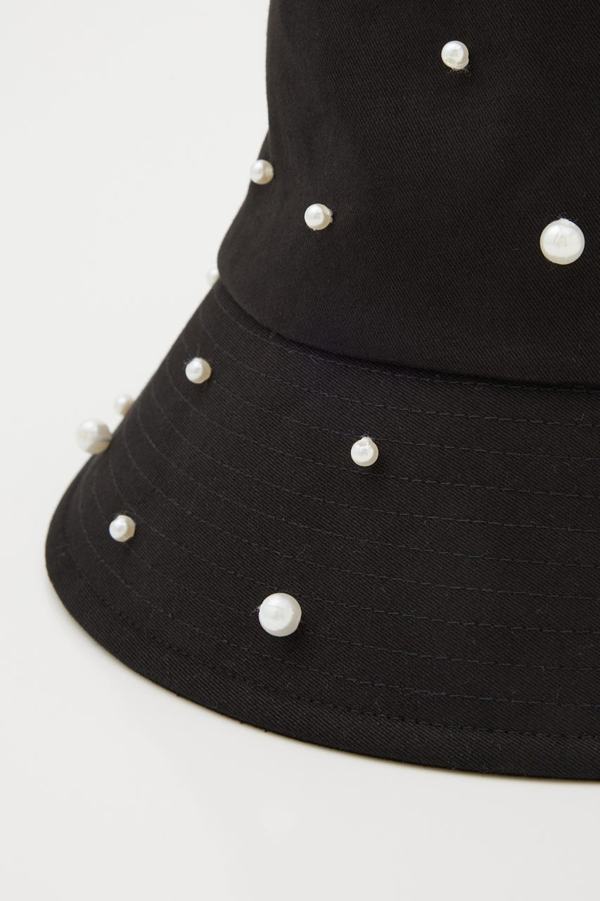 フェイクパールパケットハット BLK FREE