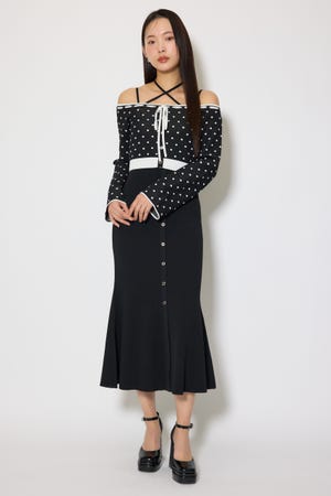 リボンカーデセットマーメイドニットワンピース