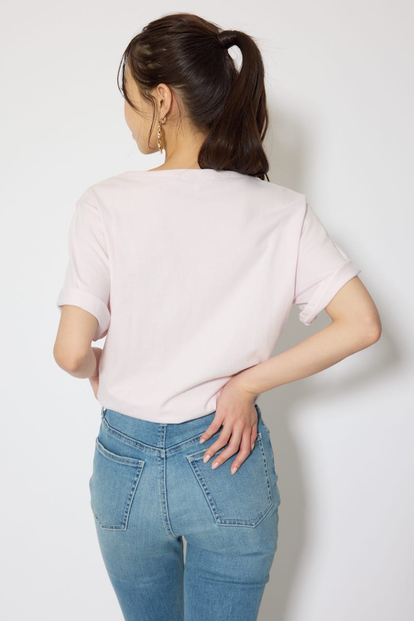 RDロゴTシャツ L/PNK FREE