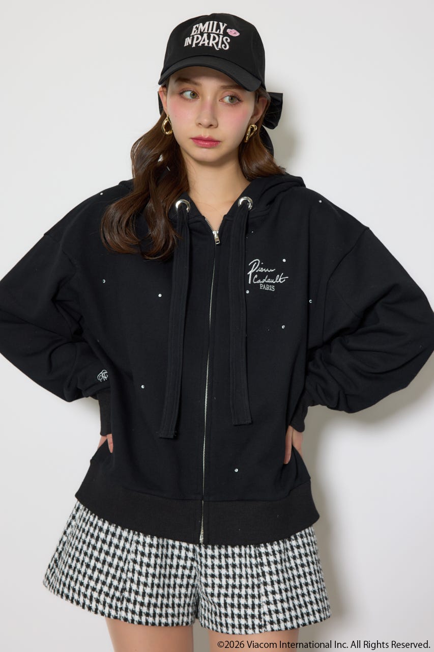 【Emily Paris】パーカー BLK FREE