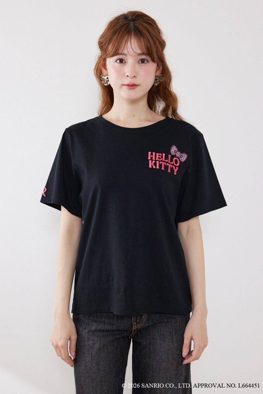 【HELLO KITTY】ビッグTシャツ BLK FREE