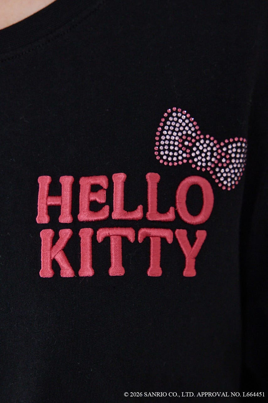 【HELLO KITTY】ビッグTシャツ BLK FREE