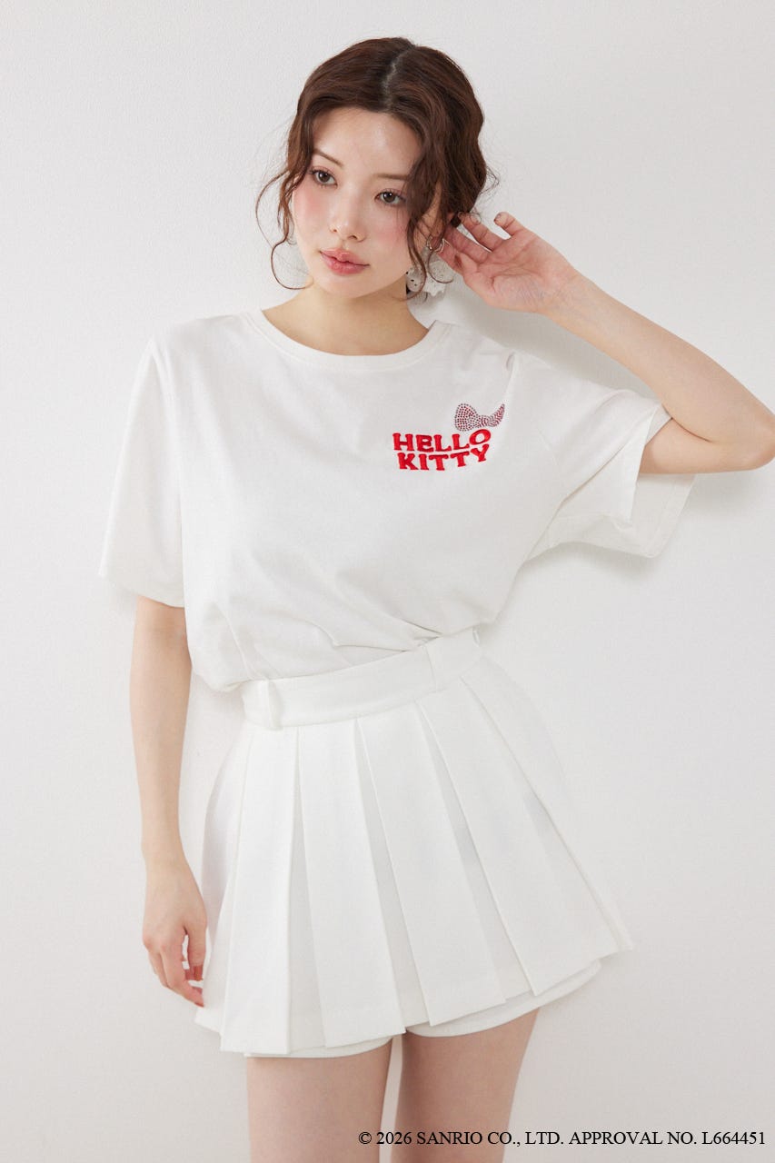 【HELLO KITTY】ビッグTシャツ WHT FREE