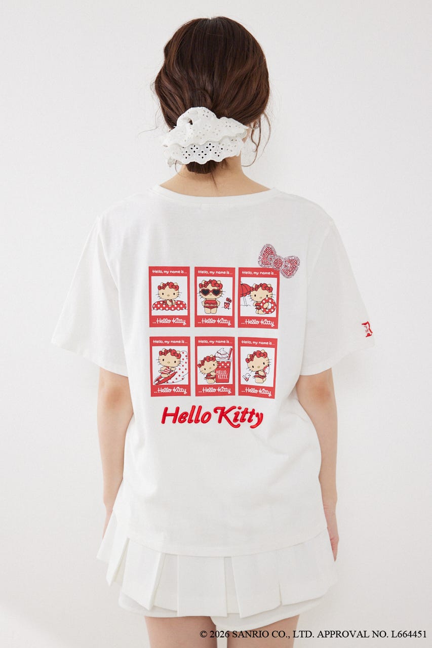 【HELLO KITTY】ビッグTシャツ WHT FREE