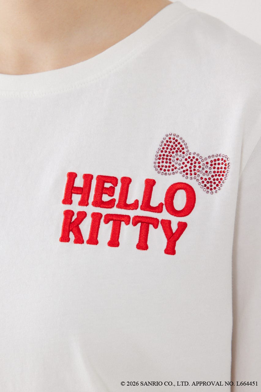 【HELLO KITTY】ビッグTシャツ WHT FREE