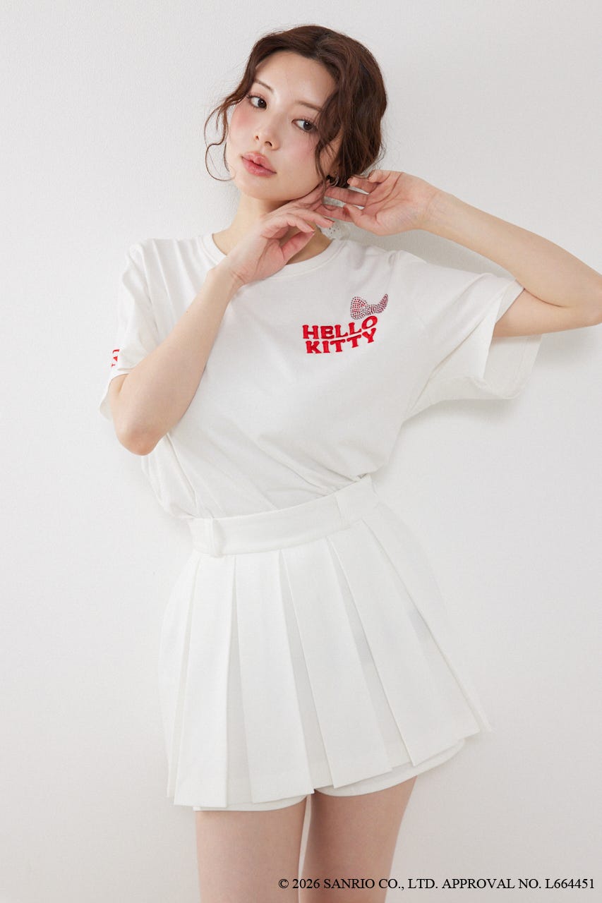 【HELLO KITTY】ビッグTシャツ WHT FREE
