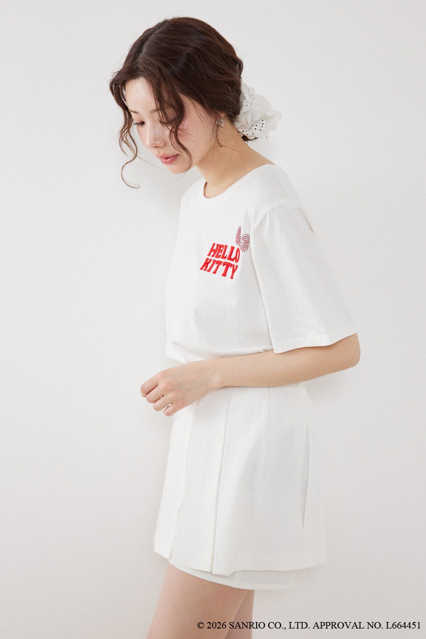 【HELLO KITTY】ビッグTシャツ WHT FREE