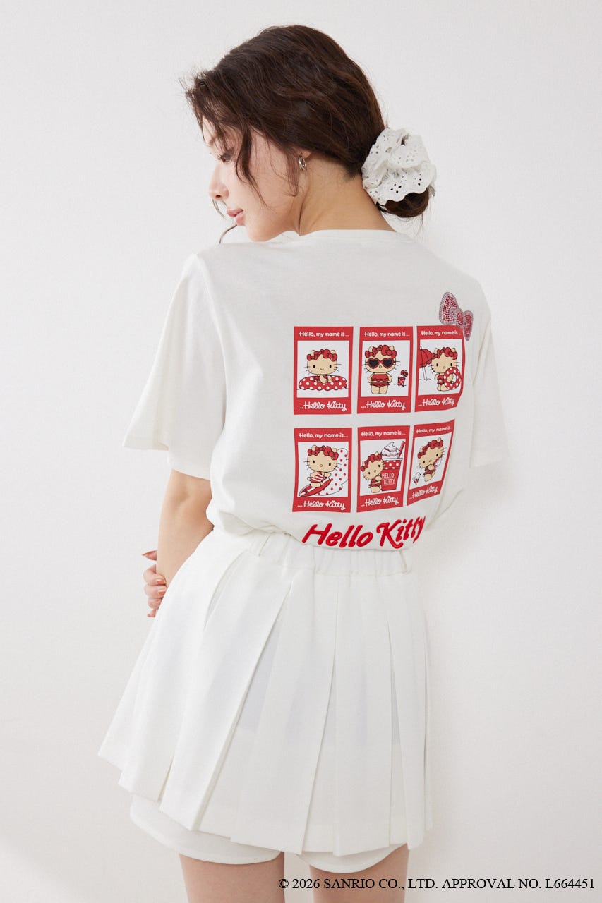 【HELLO KITTY】ビッグTシャツ WHT FREE