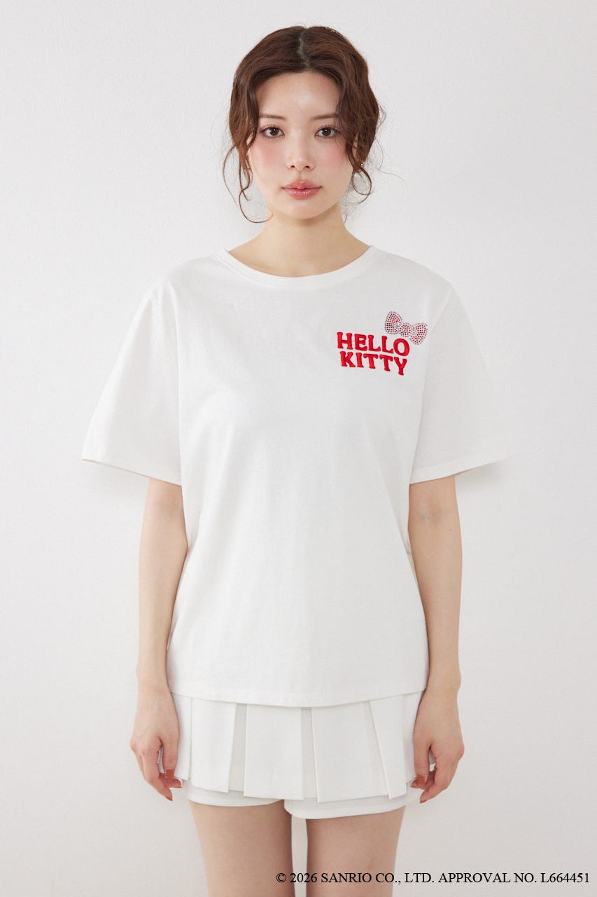 【HELLO KITTY】ビッグTシャツ WHT FREE