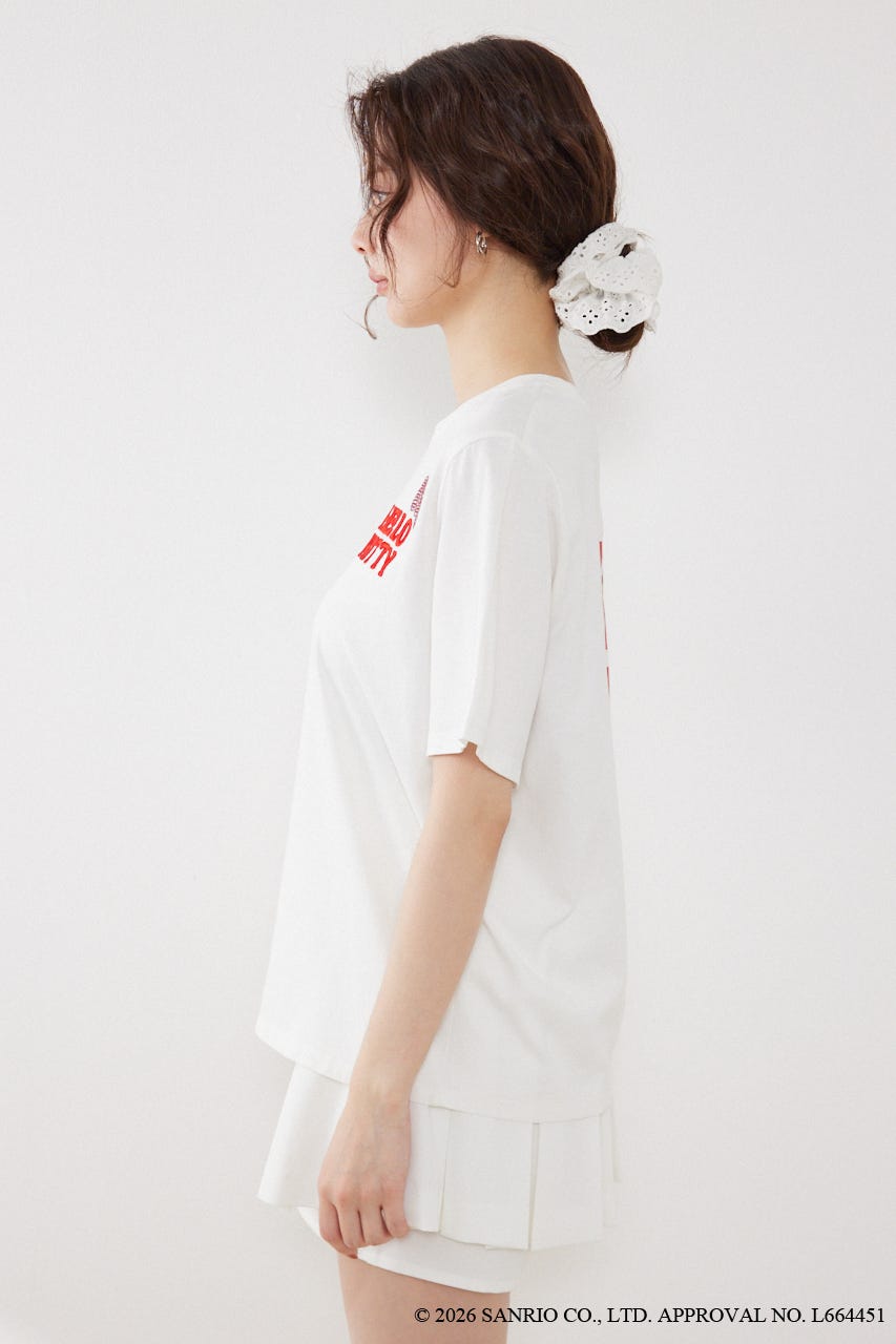 【HELLO KITTY】ビッグTシャツ WHT FREE