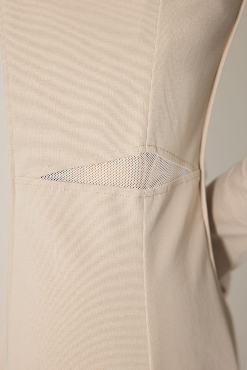 ショルダーリボンオフショルカットワンピース BEG S