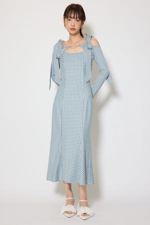 ギンガムチェックカットワンピース