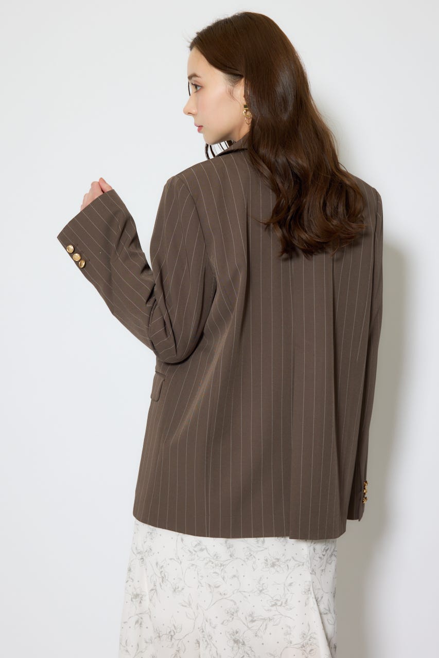 【1/25(日)23:59までSS先行予約会対象アイテム】ピークドラペルダブルテーラードジャケット BRN FREE