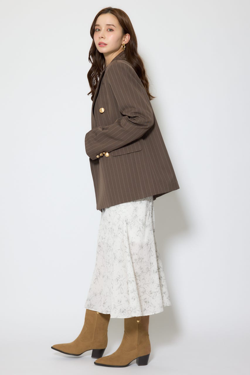 【1/25(日)23:59までSS先行予約会対象アイテム】ピークドラペルダブルテーラードジャケット BRN FREE