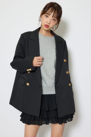 【1/25(日)23:59までSS先行予約会対象アイテム】ピークドラペルダブルテーラードジャケット