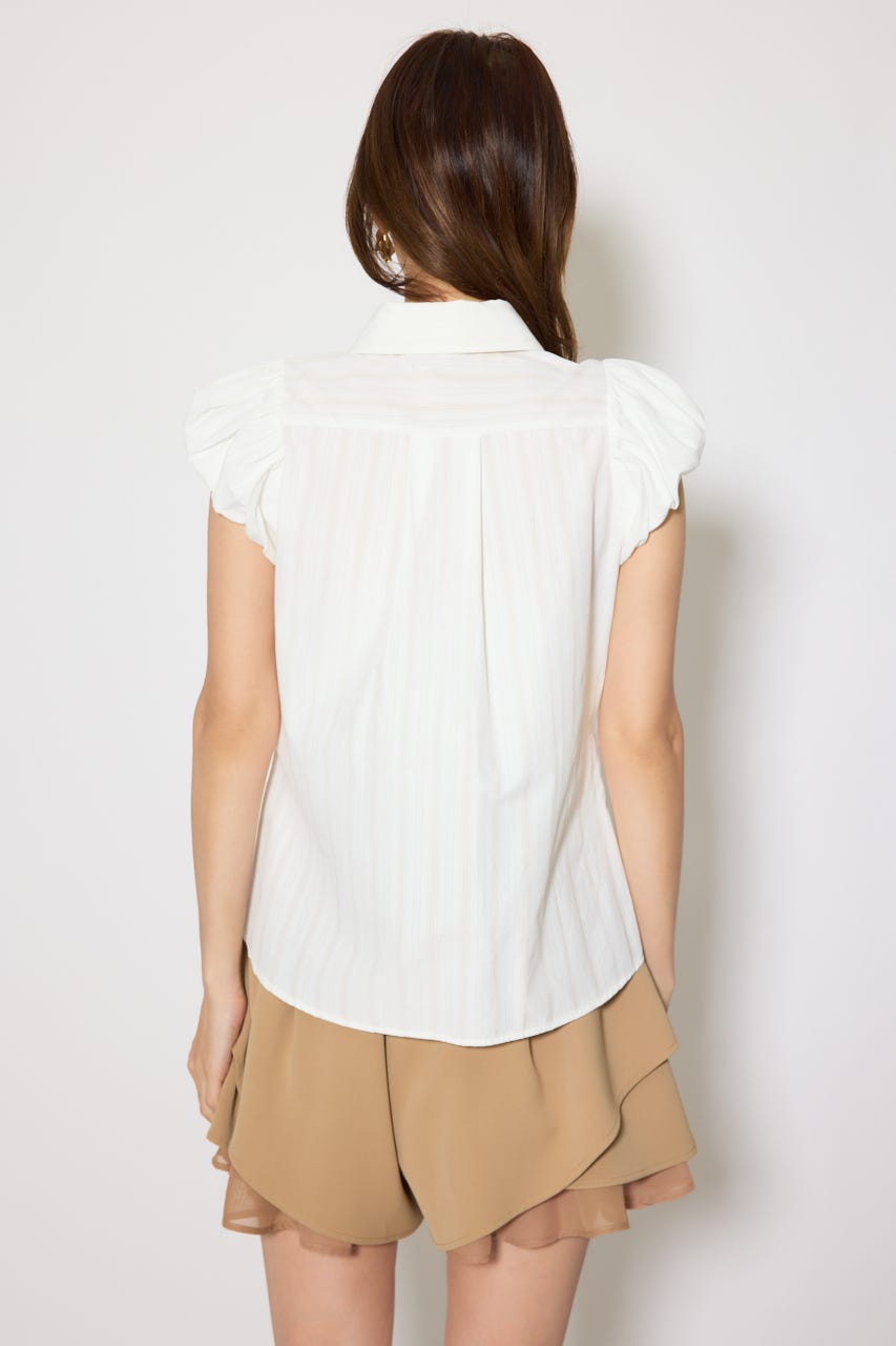 バルーンスリーブポケットブラウス WHT FREE