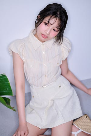 バルーンスリーブポケットブラウス