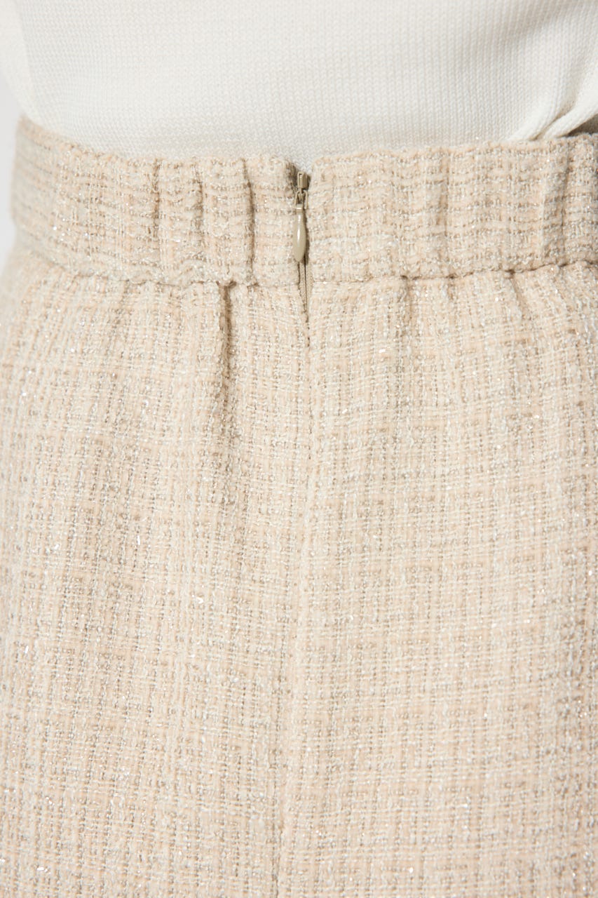 【森香澄さん着用】サイドラップツイードスコートショートパンツ BEG M