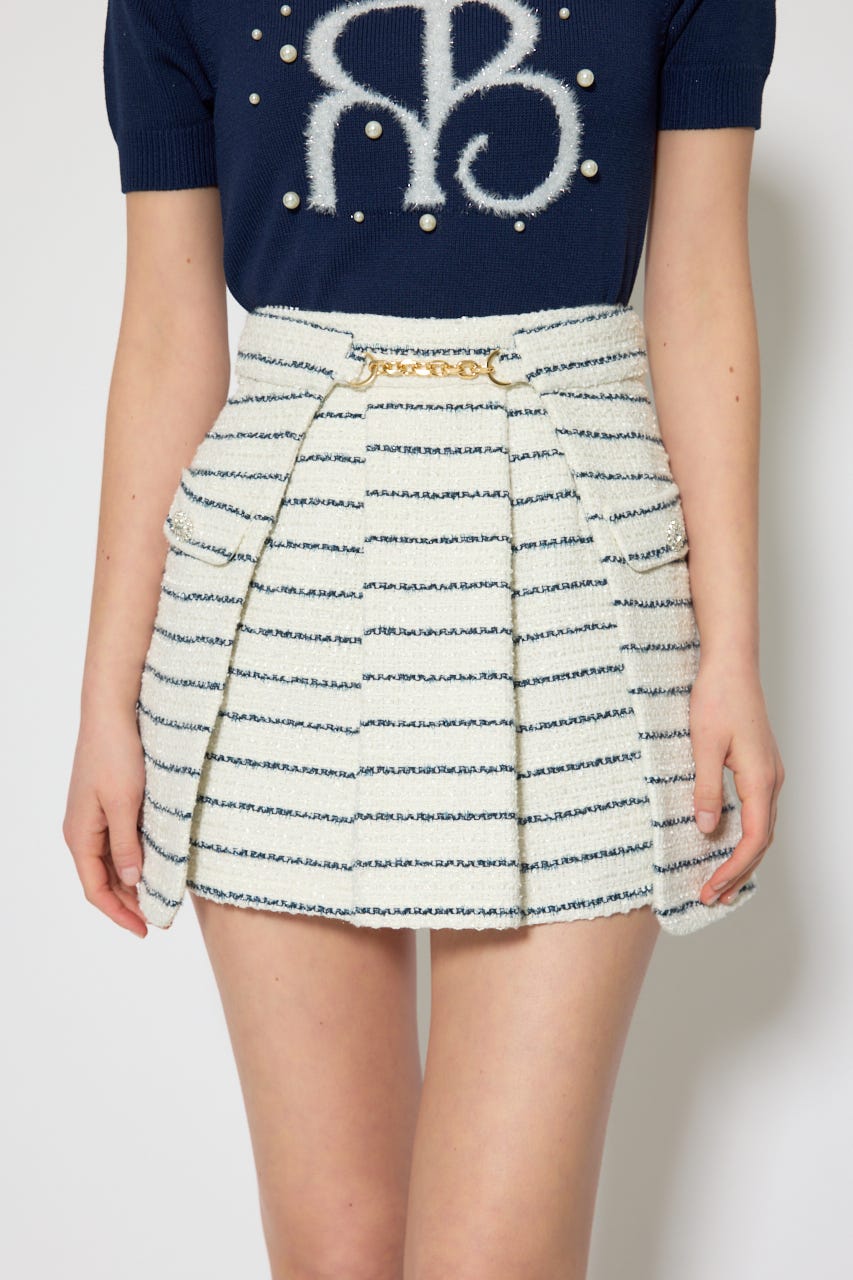 サイドラップツイードスコートショートパンツ Multi_1 XS