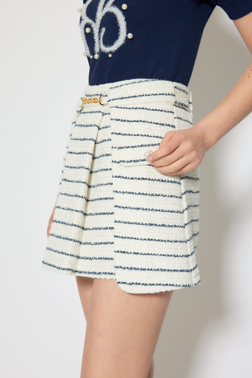 サイドラップツイードスコートショートパンツ Multi_1 XS