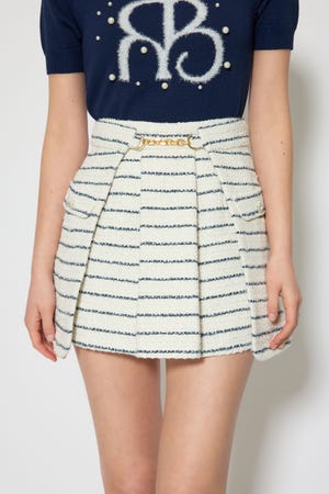 サイドラップツイードスコートショートパンツ