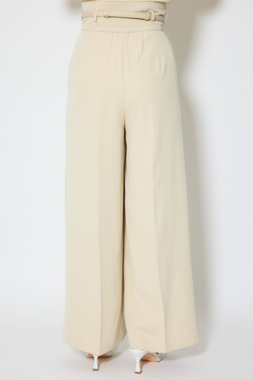 【1/25(日)23:59までSS先行予約会対象アイテム】ベルトポイントハイウエストワイドパンツ BEG M