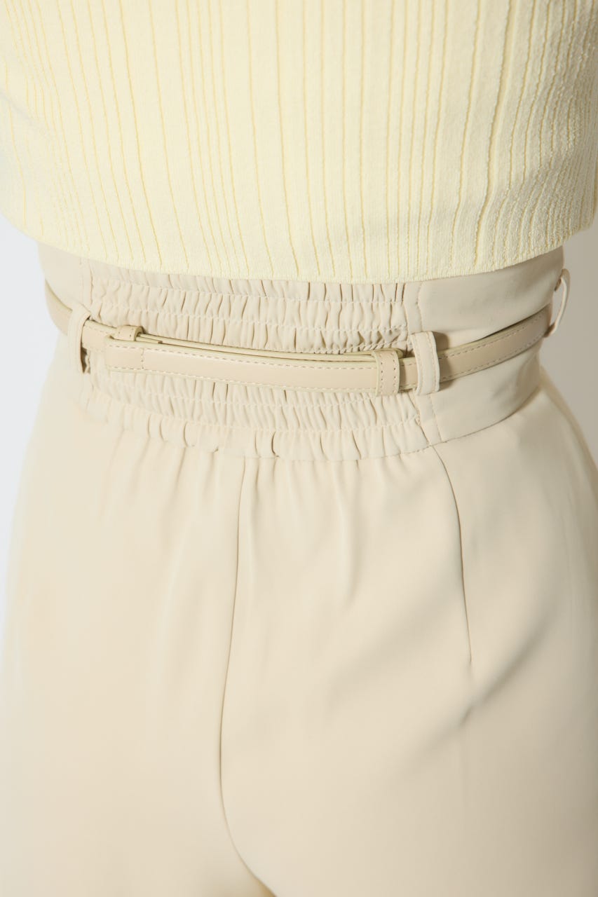 【1/25(日)23:59までSS先行予約会対象アイテム】ベルトポイントハイウエストワイドパンツ BEG M