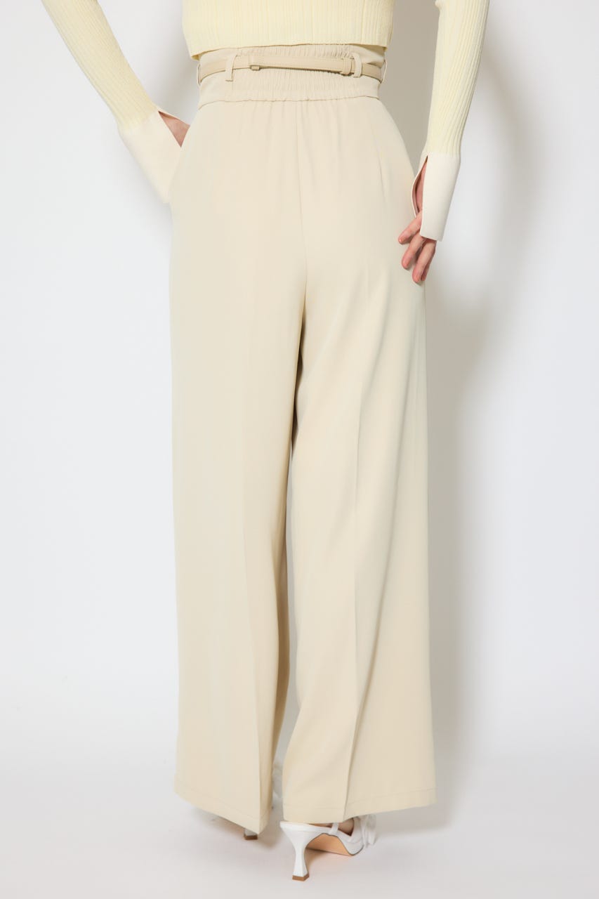 【1/25(日)23:59までSS先行予約会対象アイテム】ベルトポイントハイウエストワイドパンツ BEG M