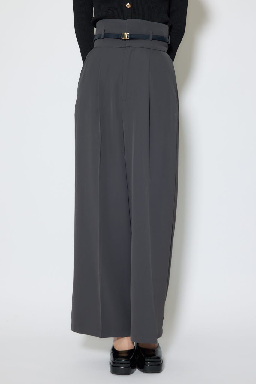 【1/25(日)23:59までSS先行予約会対象アイテム】ベルトポイントハイウエストワイドパンツ T.GRY S