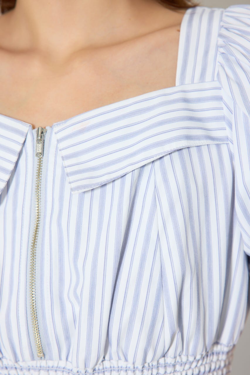 リボンスリーブフレアワンピース Multi_1 M