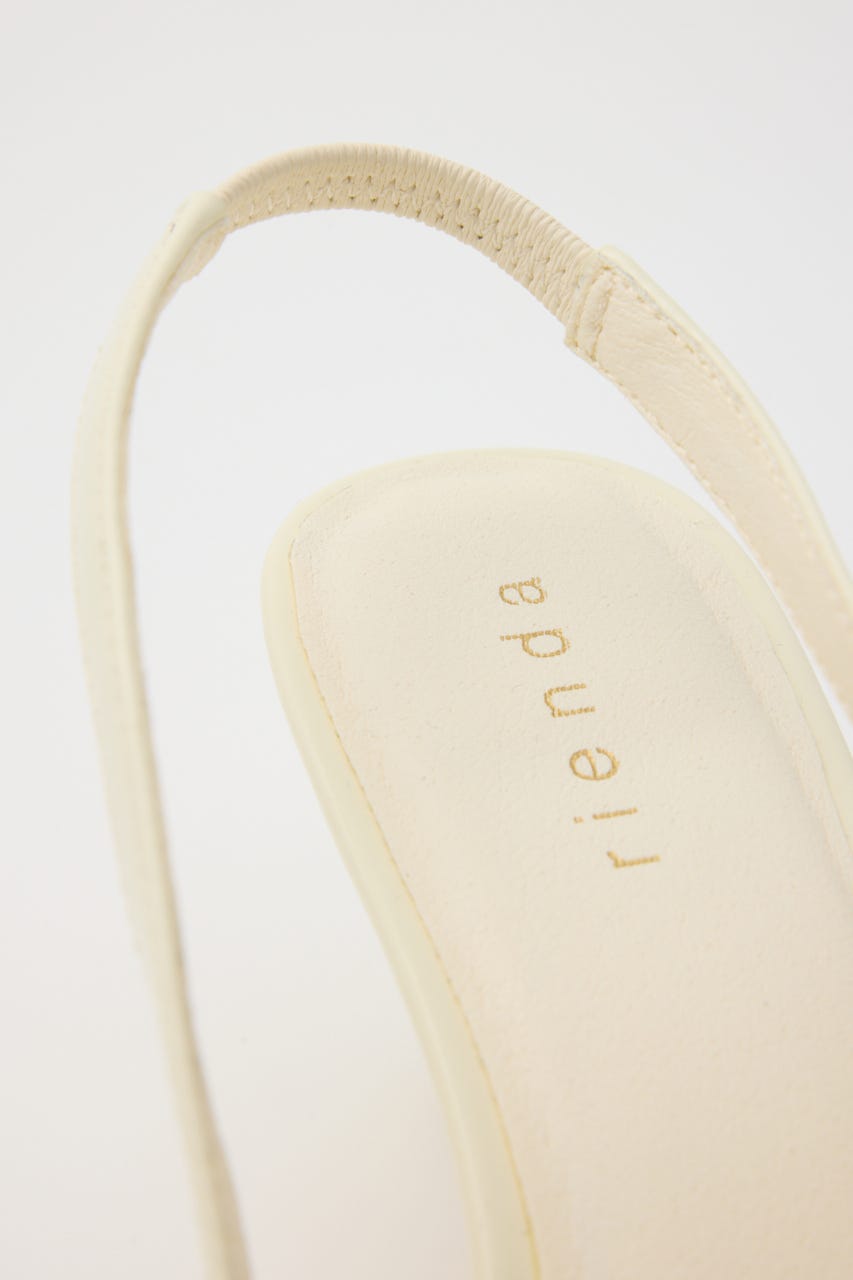 ベルトディテールスリングバックパンプス YEL S