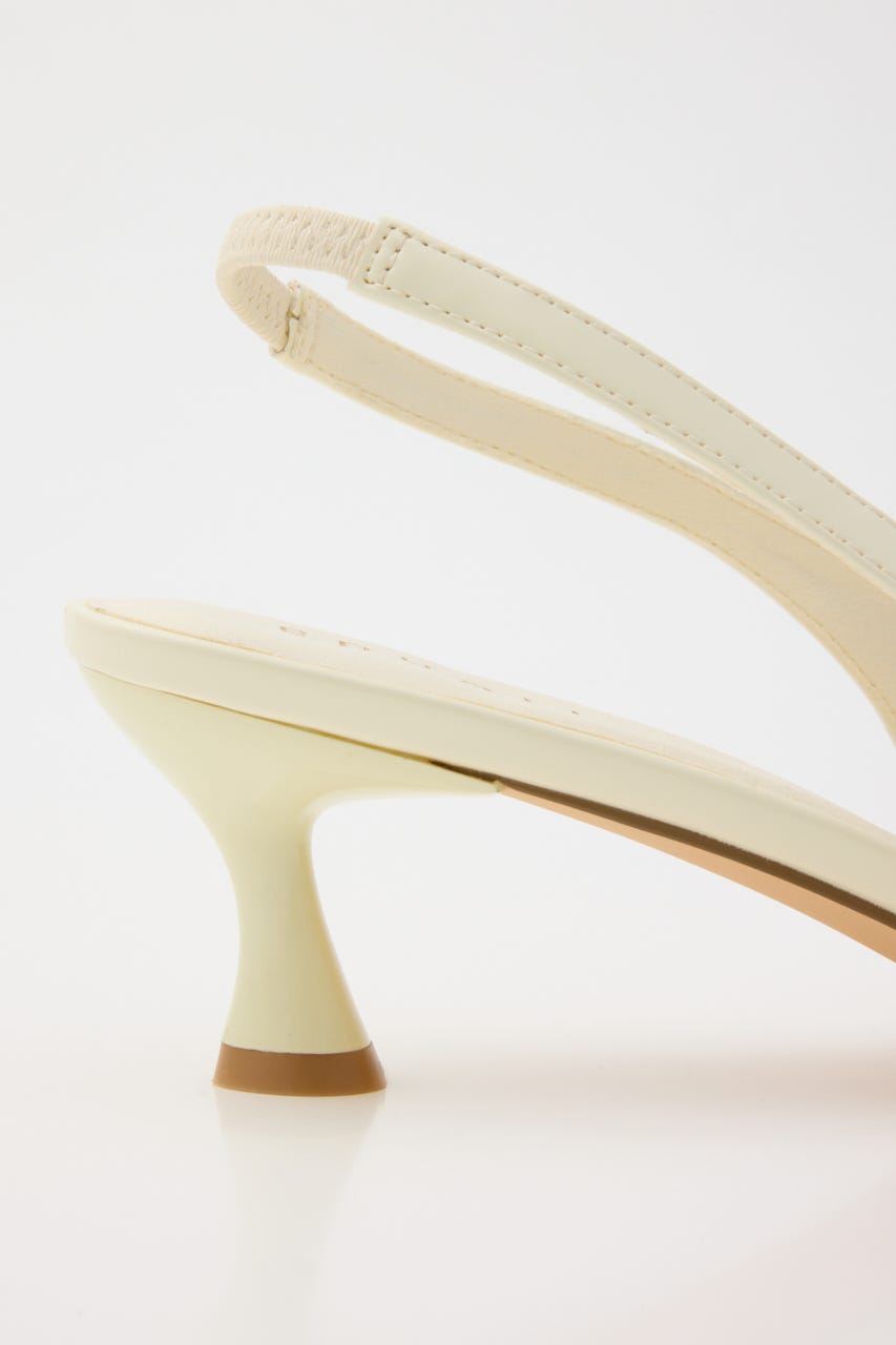 ベルトディテールスリングバックパンプス YEL S