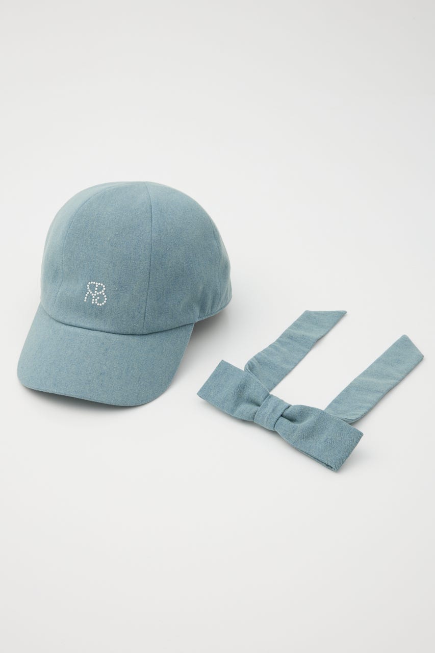 バックリボンRロゴキャップ BLU FREE