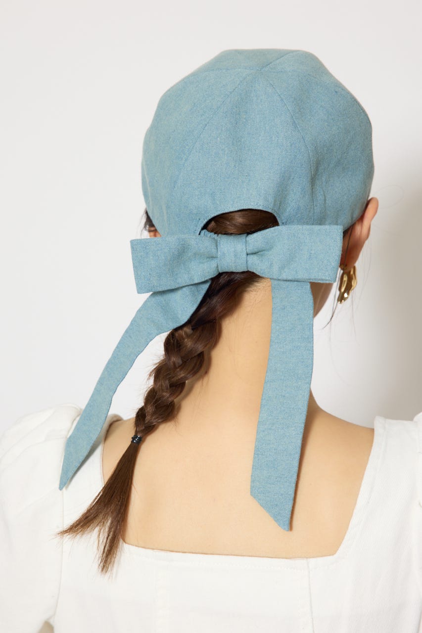 バックリボンRロゴキャップ BLU FREE