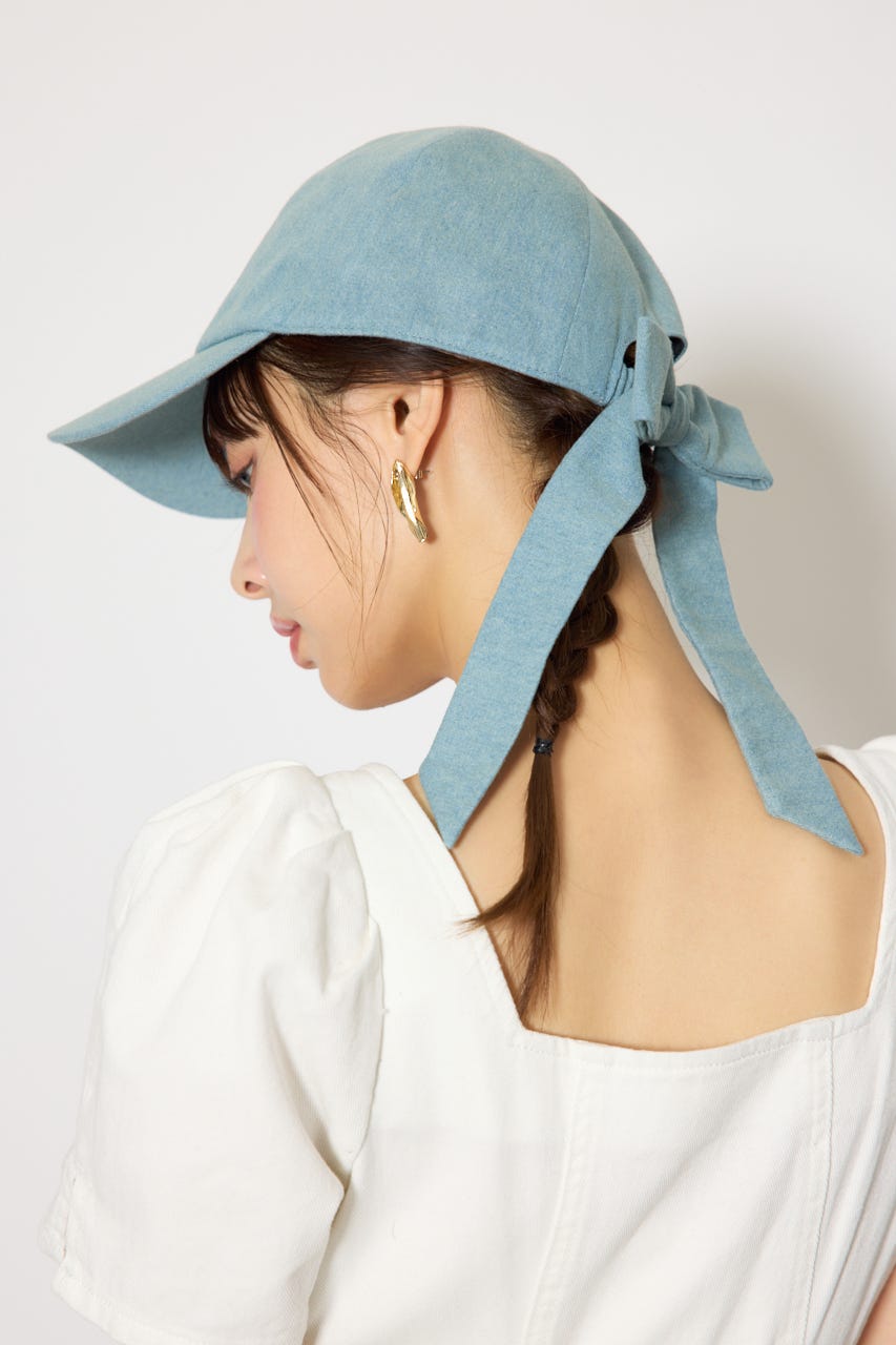 バックリボンRロゴキャップ BLU FREE