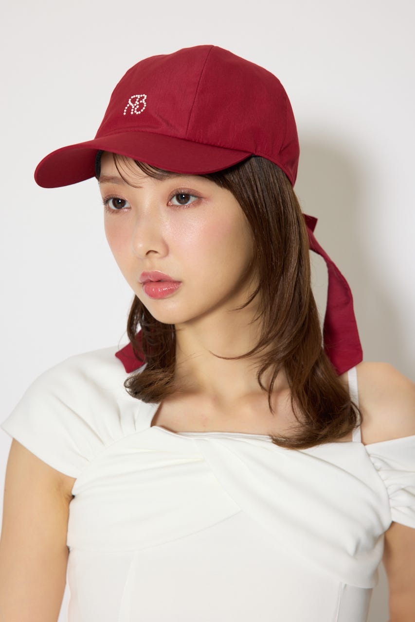 バックリボンRロゴキャップ RED FREE