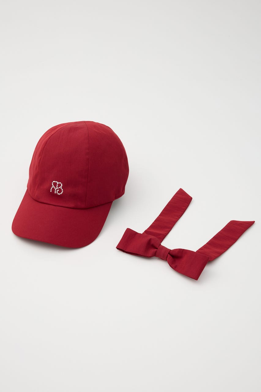 バックリボンRロゴキャップ RED FREE