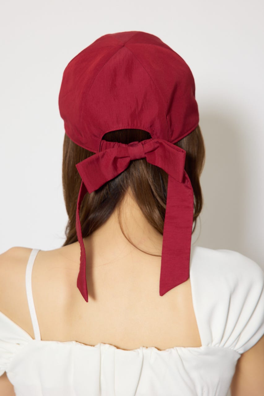 バックリボンRロゴキャップ RED FREE